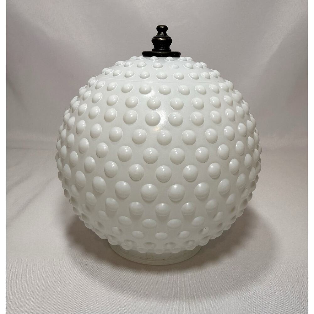 Vintage Glass Hobnail Globe Shade 4” Fitter/Replacement Hanging/Ceiling Light